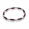 Natural & Synthetic Turquoise(Dyed) Stretch Bracelets BJEW-JB04125-1