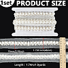 1.9 Yards Grenadine Mesh Lace Trim with Resin Beads and Rhinestone OCOR-FG0002-98B-2