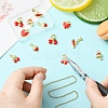 12Pcs 6 Styles Brass Micro Pave Cubic Zirconia Pendants KK-CJ0002-88-5