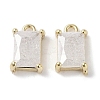 Brass Micro Pave Cubic Zirconia Charms KK-G491-31G-04-1