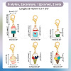 Alloy Enamel Pendant Locking Stitch Markers HJEW-AB00170-2