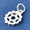 925 Sterling Silver Flower Star of David Charms STER-F059-02S-2
