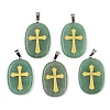 Natural Green Aventurine Pendants G-S392-01G-1