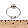 304 Stainless Steel Cuff Ring Components STAS-D372-02P-02-3