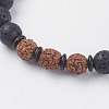 Natural Lava Rock Beads Stretch Bracelets BJEW-E326-12D-2