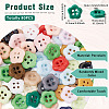 80Pcs 4-Hole Porcelain Buttons PORC-PJ0001-03-4