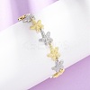 Brass Link Chain Bracelets for Women BJEW-G762-01GP-03-1