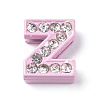 Alloy Rhinestone Slide Charms PALLOY-WH0070-22Z-2