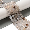 Dyed & Heated Natural Agate Beads Strands G-P539-D01-04-2