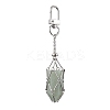 Brass Macrame Pouch Stone Holder Pendant Decoration HJEW-JM01690-02-4