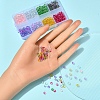 560Pcs 8 Colors Frosted Spray Painted Glass Beads Strands GLAA-YW0001-39-6
