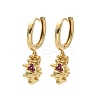 Brass Cubic Zirconia Hoop Earrings EJEW-Q015-01G-3