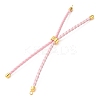 Adjustable Round Braided Microfiber Leather Cord Bracelet Making KK-CBAC260-01G-26-2