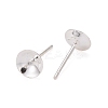 925 Sterling Silver Stud Earring Findings X-STER-K167-027D-S-1