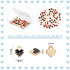 90Pcs 3 Colors  Alloy Enamel Charms ENAM-UN0001-06-4