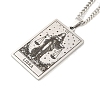 Non-Tarnish 304 Stainless Steel Tarot Pendant Necklaces NJEW-A026-01P-07-2