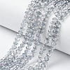 Electroplate Transparent Glass Beads Strands EGLA-A034-T3mm-F10-1