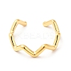 Ion Plating(IP) 304 Stainless Steel Wave Open Cuff Ring for Women X-RJEW-I085-13P-01-2