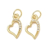 Brass Micro Pave Cubic Zirconia Pendants KK-I379-15G-05-1