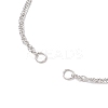 304 Stainless Steel Singapore Chain Slider Bracelet Making AJEW-JB01344-02-2