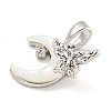Brass Micro Pave Clear Cubic Zirconia Pendants KK-P275-17P-2