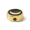 Real 18K Gold Plated Brass Enamel Beads KK-A170-01G-03-3