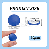 30Pcs 1-Hole PU Leather Shank Buttons BUTT-NB0001-92B-2