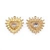 304 Stainless Steel Rhinestone Pendants STAS-P410-37A-G-1