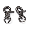 Zinc Alloy Swivel Lobster Claw Clasps PALLOY-WH0006-02A-2