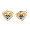 Rack Plating Brass with Cubic Zirconia Stud Earrings for Women EJEW-G394-05G-04-2