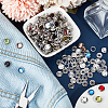 20 Sets 10 Colors 4Pcs Brass & Resin Snap Button BUTT-OC0001-56-5