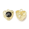 Rack Plating Alloy Glass Pendants PALLOY-P291-03G-04-1