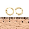 Star Brass Micro Pave Clear Cubic Zirconia Hoop Earrings for Women EJEW-G460-05G-5