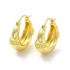 Brass Double Horn Hoop Earrings for Women EJEW-E273-05LG-1