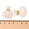 Natural Rose Quartz Perfume Bottle Pendants G-L623-07G-04-3