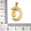 Brass Micro Pave Cubic Zirconia Shell Pendants KK-D328-09G-3