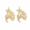 Rack Plating 201 Stainless Steel Filigree Pendants LS-STAS-T057-35G-2