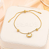 Heart Stainless Steel & Natural Shell Pendant Necklaces & Stud Earrings & Charm Bracelets Sets for Women WG52748-01-3