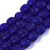Handmade Frosted Lampwork Beads Strands LAMP-T007-08C-1