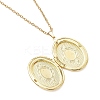2Pcs 2 Colors Brass Oval Locket Pendant Necklaces NJEW-JN05905-6