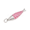 Brass Enamel Pendants KK-P339-08P-02-2