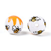 Printed Opaque Acrylic Beads MACR-T048-06B-2