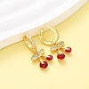 Brass Micro Pave Cubic Zirconia Hoop Earrings EJEW-D322-11G-02-2