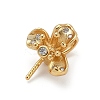 925 Sterling Silver Pave Clear Cubic Zirconia Flower Pendant Bails STER-P068-06G-2