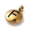 304 Stainless Steel Black Enamel Charms STAS-R009-01G-F-2