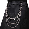 Aluminum & Alloy Spike Rivets 3 Layer Trousers Chains WGE957A-01-2