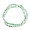 Frosted Imitation Jade Glass Beads Strands GLAA-P058-07A-10-2