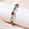 Natural Red Jasper Link Chain Bracelets for Women BJEW-Z148-06P-01-5
