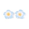 Plumeria Flower Opaque Resin Cabochons CRES-T025-30F-02-1