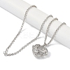 Brass Rhinestone Pendant Necklaces NJEW-G089-16B-P-2